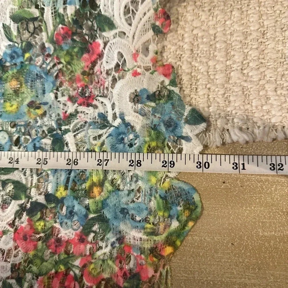 NWT’s Lane Bryant Beautiful Multicolor Lace / Crochet Open Weave Top - Picture 11 of 11